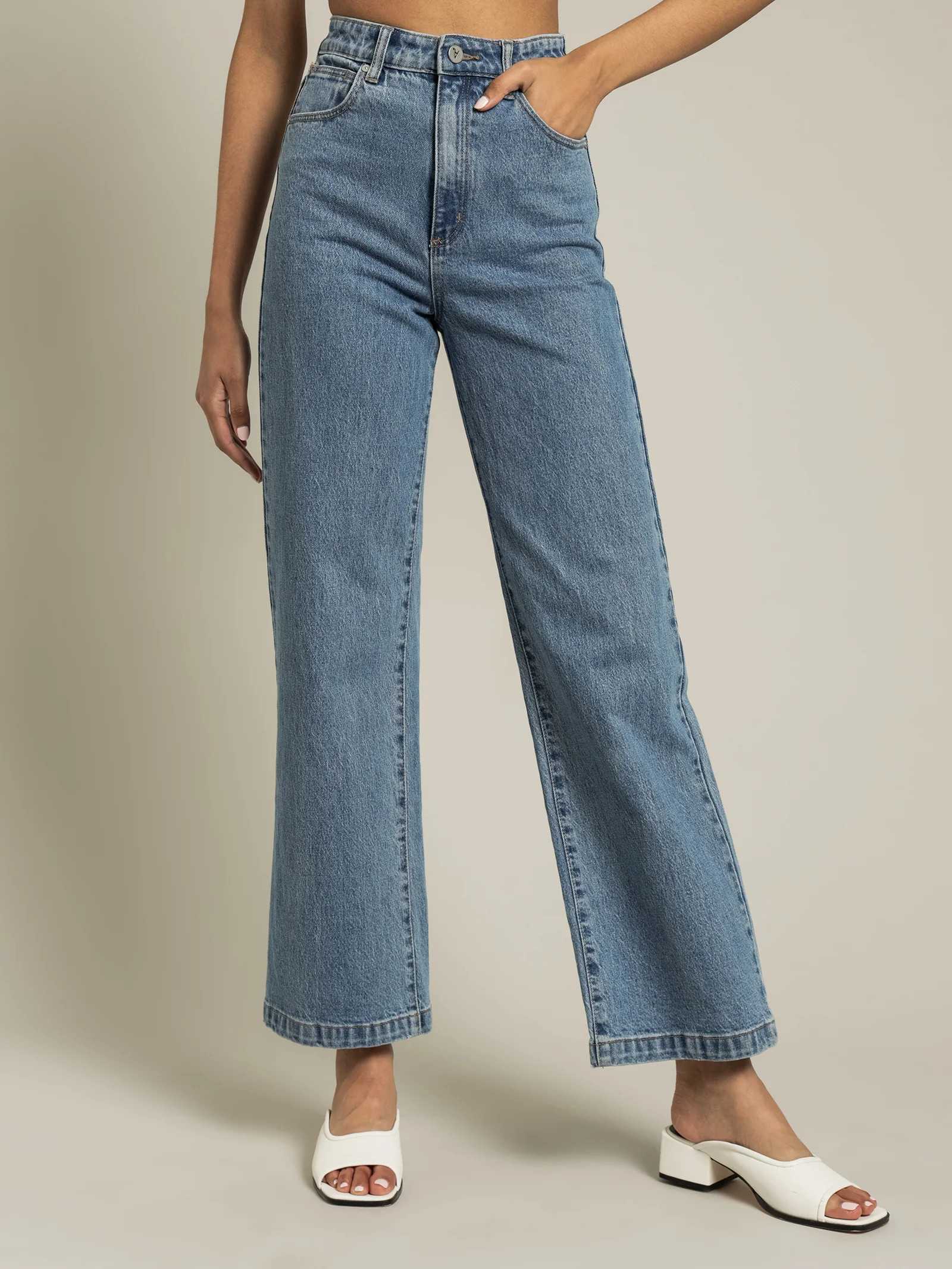 94 High Wide Jeans in Debbie Blue | Glue Store (Australia & NZ)