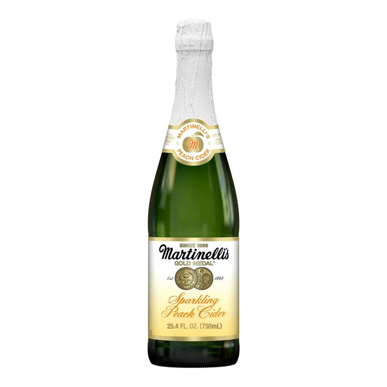 Martinelli's Sparkling Peach Cider, 25.4 fl oz Glass Bottle | Walmart (US)