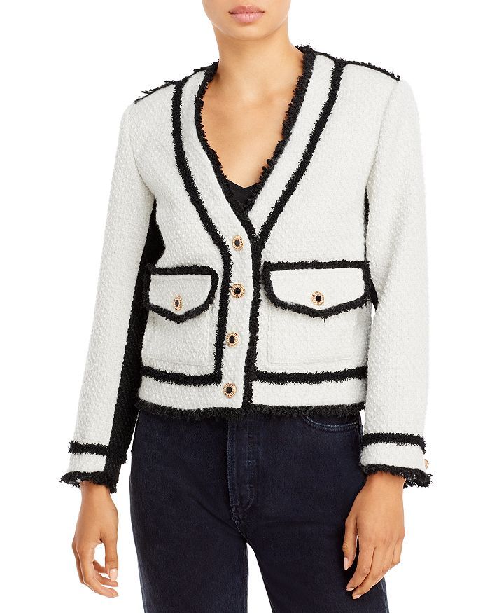 AQUA Boucle Contrast Trim Jacket - 100% Exclusive Back to Results -  Women - Bloomingdale's | Bloomingdale's (US)