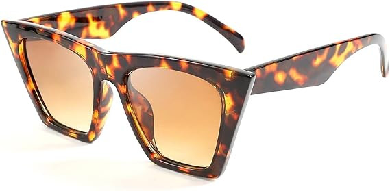 Feisedy B2473 Lentes de sol cuadrados, estilo vintage, punta tipo ojo de gato, para mujer | Amazon (US)