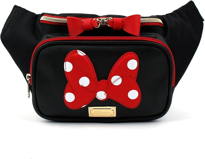 WINGHOUSE x Minnie Polka Dots Cute Ribbon Fanny Pack Fashion Sling Chest Travel Trip Bum Bag Belt... | Amazon (US)