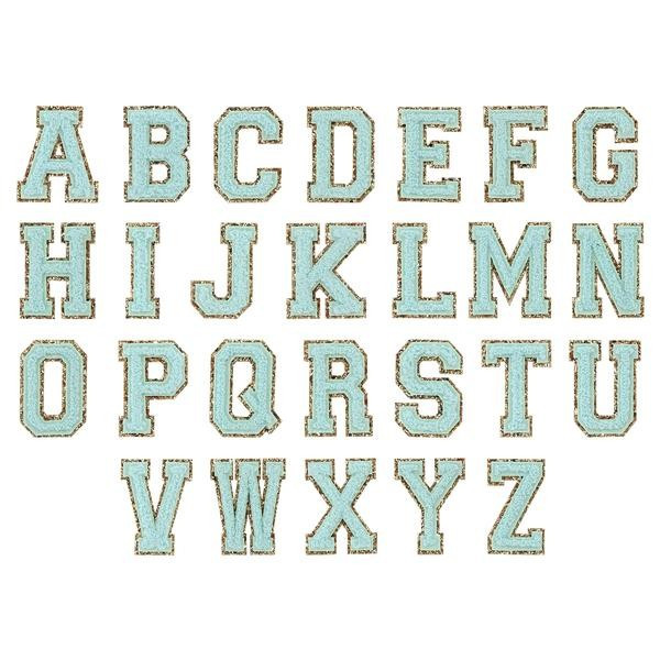 Cotton Candy Glitter Varsity Letter Patches | Stoney Clover Lane