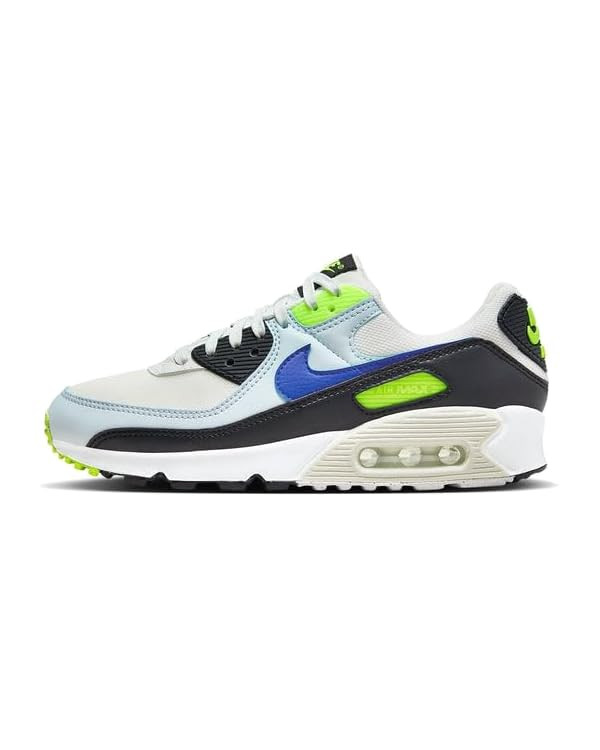 Nike Air Max 90 Womens Summit White/Racer Blue-Volt Size 6 | Amazon (US)