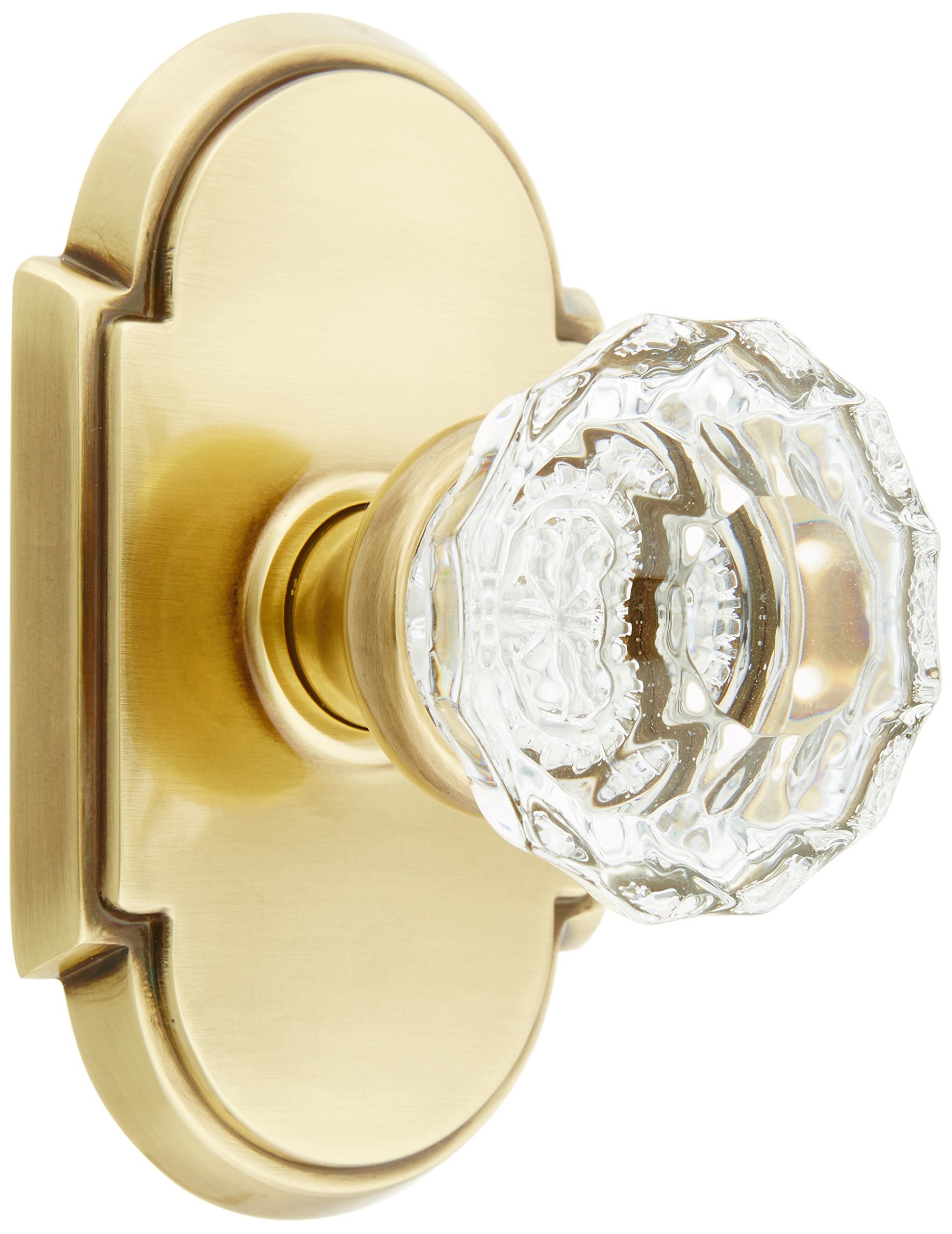 Arched Rosette Set with Fluted Crystal Knobs Double Dummy in Antique Brass. Old Door Knobs. | Amazon (US)