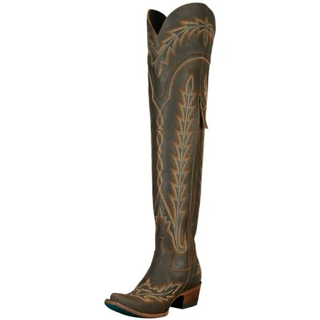 Lane Boots Womens LB0499A Women s Lane Lexington OTK Crackle Snip Toe Boot 7.5 B Brown | Walmart (US)