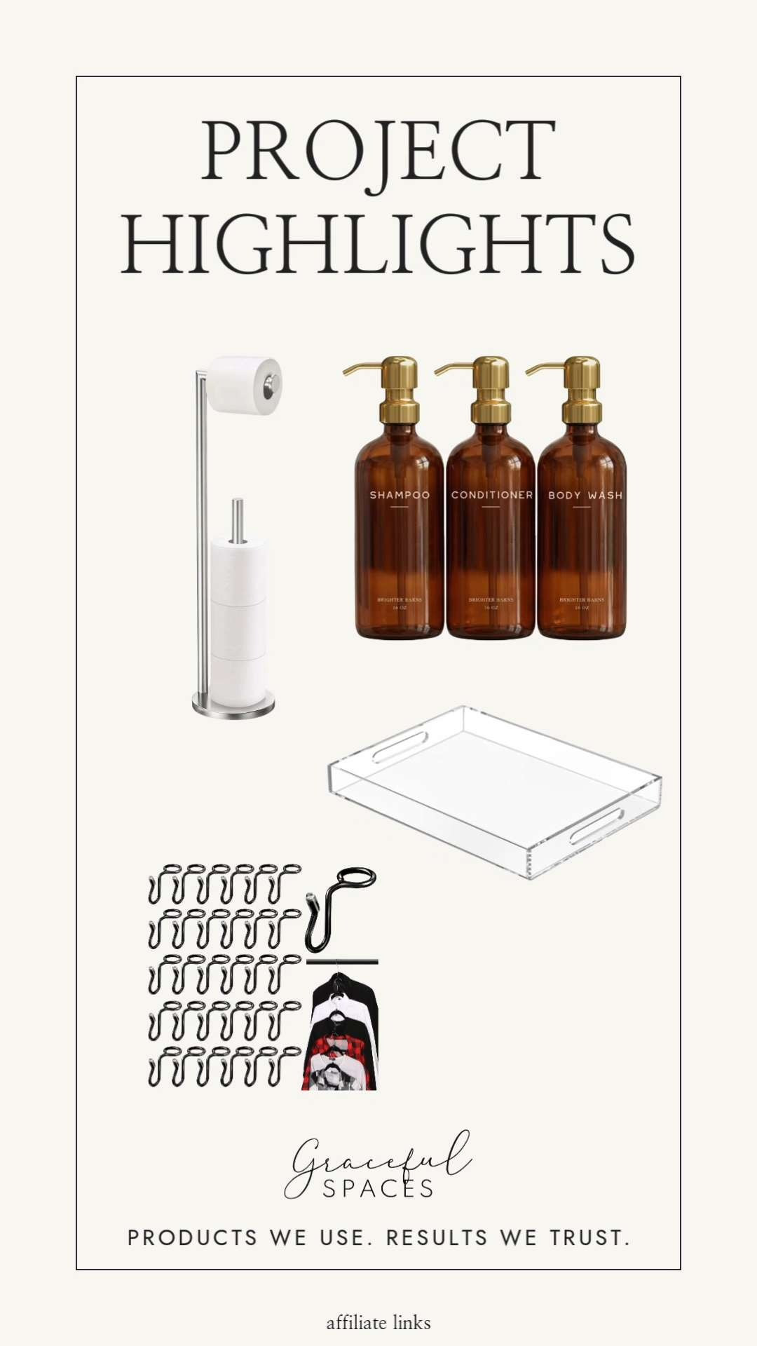 Fun product finds from this week's projects!  Aren't those amber bottles gorgeous?! 

 #LTKHome