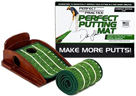 PERFECT PRACTICE Putting Green - Indoor Golf Putting Mat with 1/2 Hole Training for Mini Games & ... | Amazon (US)