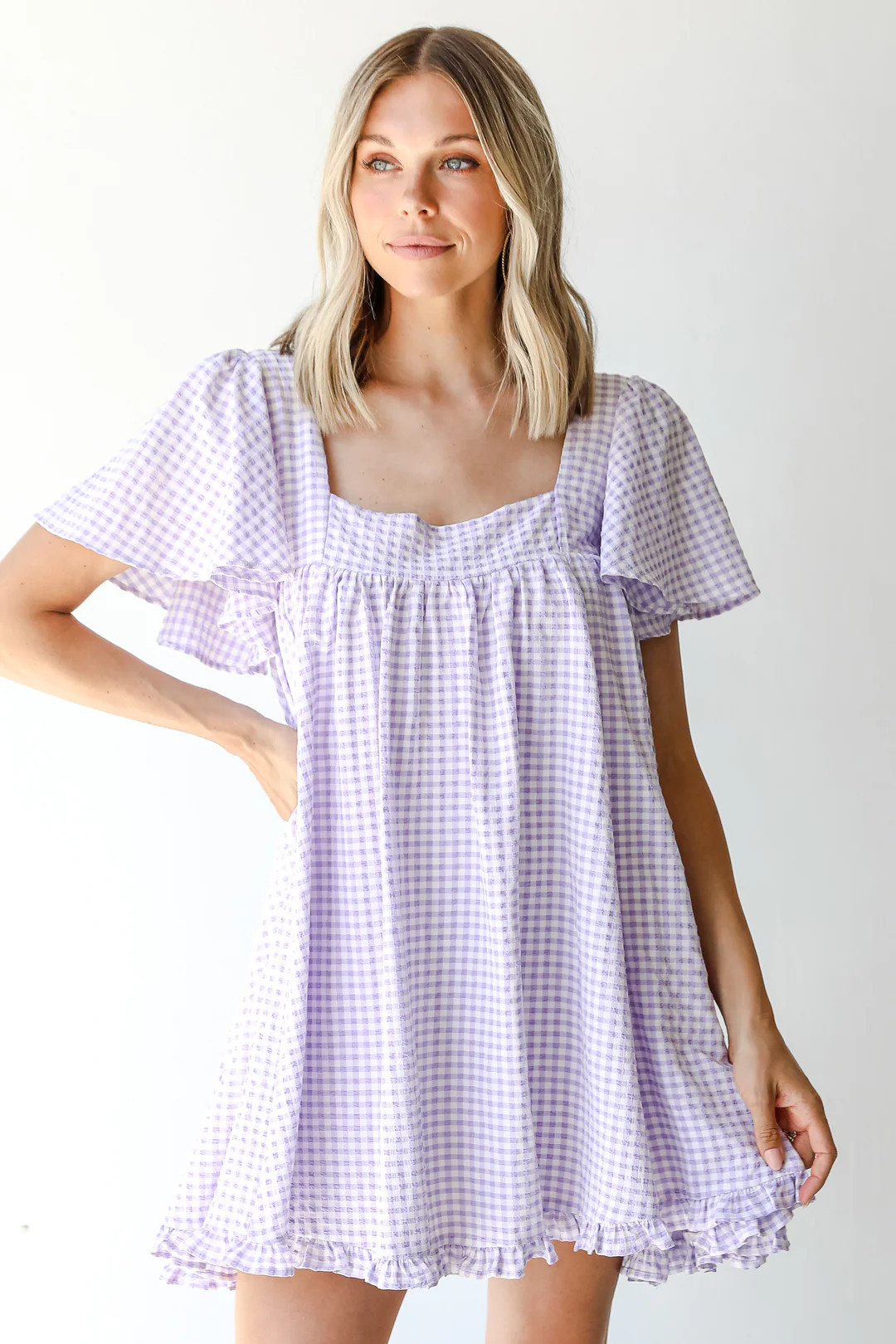 Just Checked In Gingham Mini Dress | Dress Up