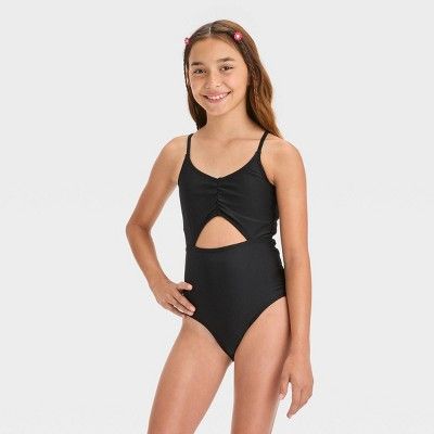 Girls' 'Free Spirit' Solid One Piece Swimsuit - art class™ | Target