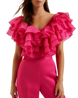 Calonda Oversized Ruffle Top | Bloomingdale's (US)