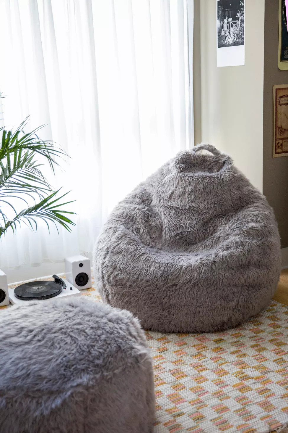 Aspyn Faux Fur Shag Bean Bag Chair | Urban Outfitters (US and RoW)