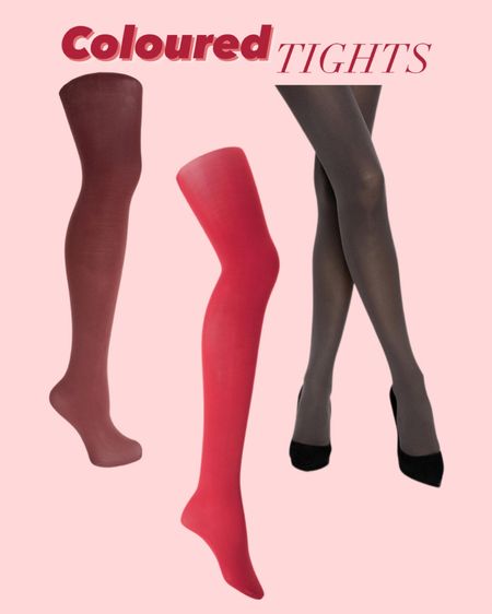 Red Burgundy and Grey coloured tights 

#LTKeurope #LTKSeasonal #LTKstyletip