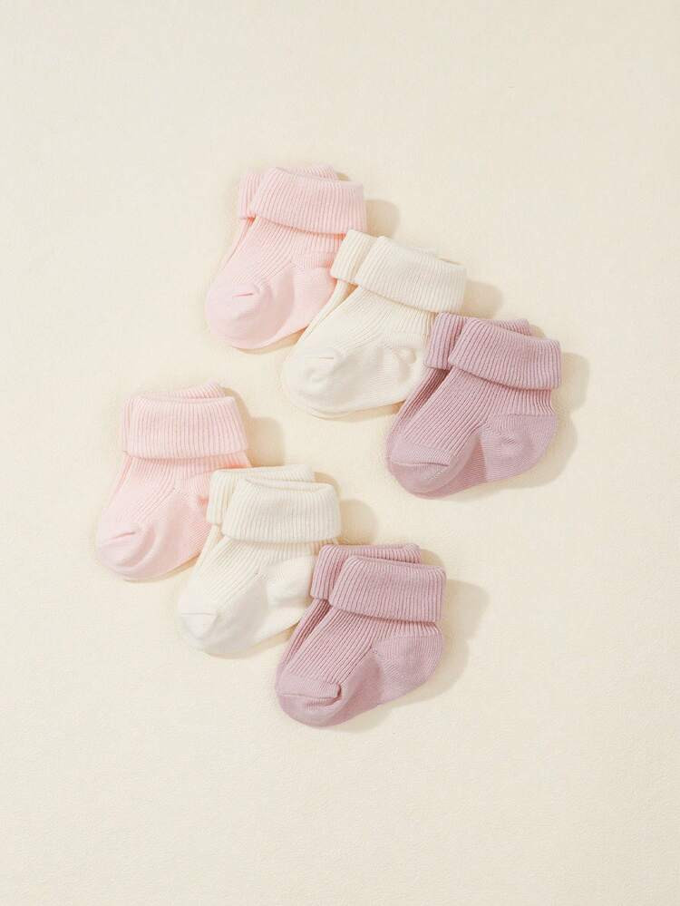 6pairs Baby Plain Socks | SHEIN