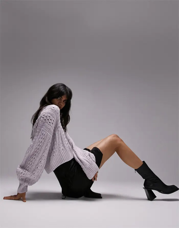 Topshop Cable Knit Sweater | Nordstrom | Nordstrom
