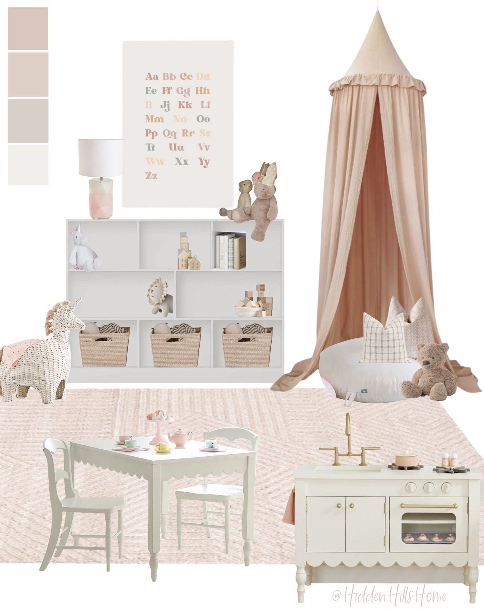 Girls playroom mood board, cute girls playroom design, pink playroom decor, kids room design #modern-transitional #playroom #girls 



#LTKSaleAlert #LTKHome #LTKKids