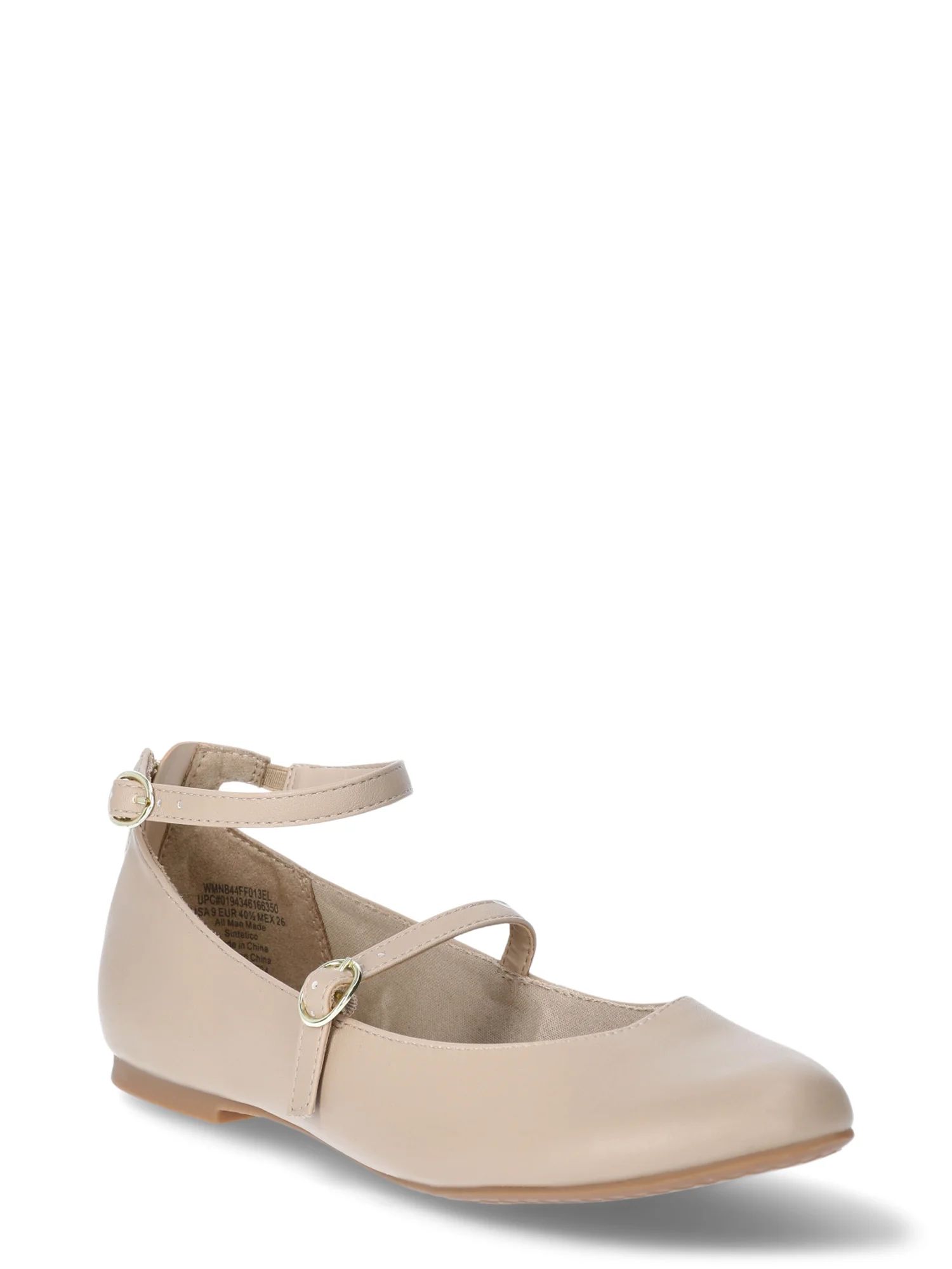 No Boundaries Women's Ankle-strap Mary Jane Flat | Walmart (US)