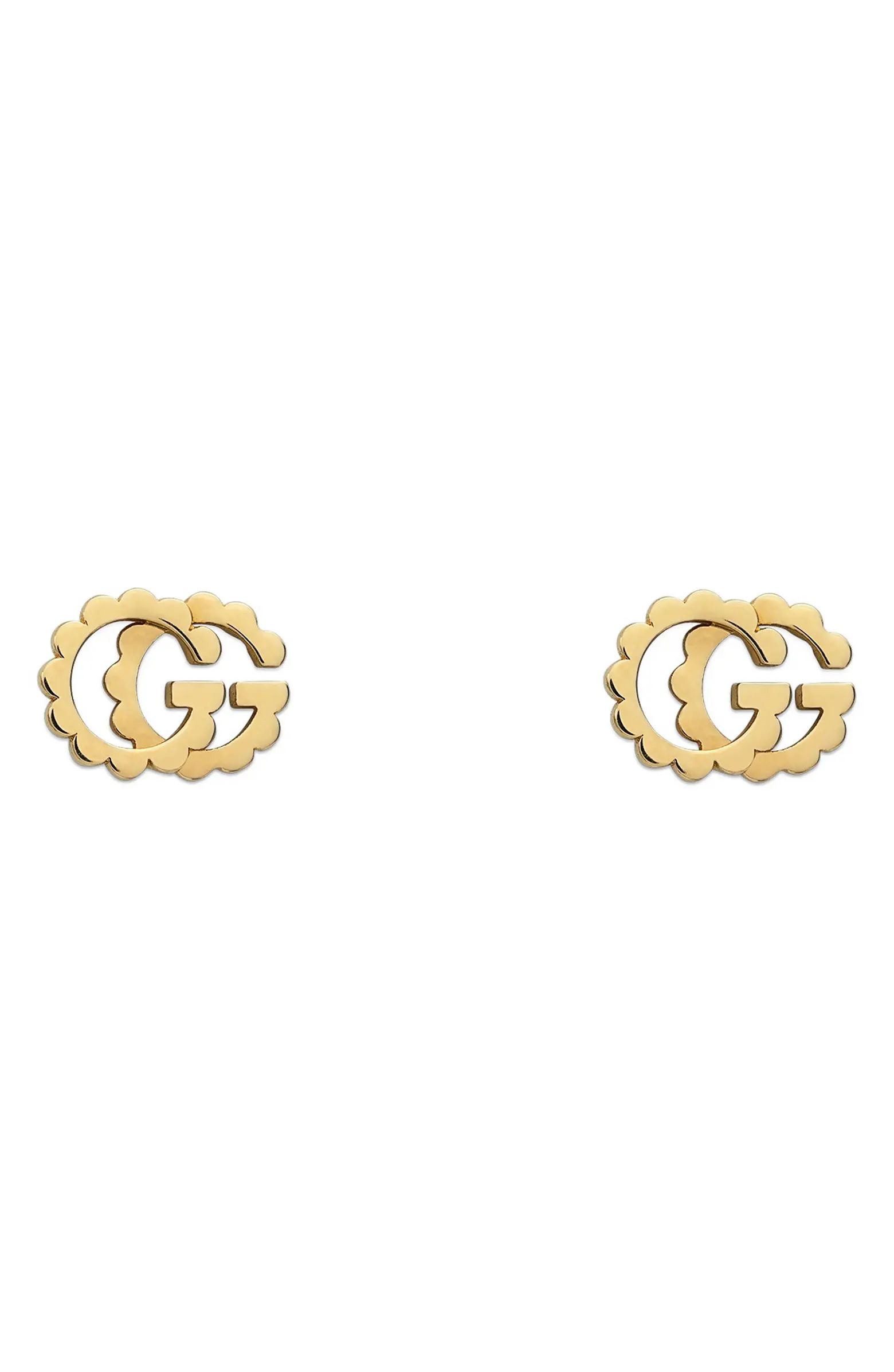 Gucci GG Running 18K Gold Studs | Nordstrom | Nordstrom