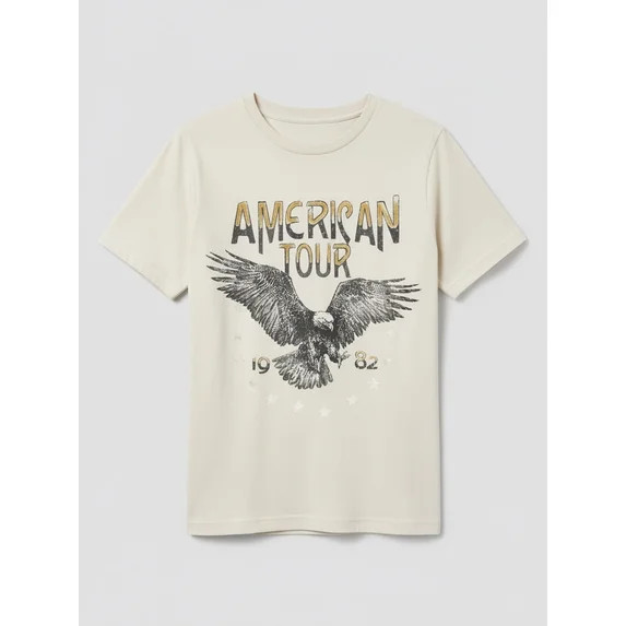 Women's Vintage Inspired Band Tour Graphic Tee with Short Sleeves, Sizes XXS-XXL | Walmart (US)