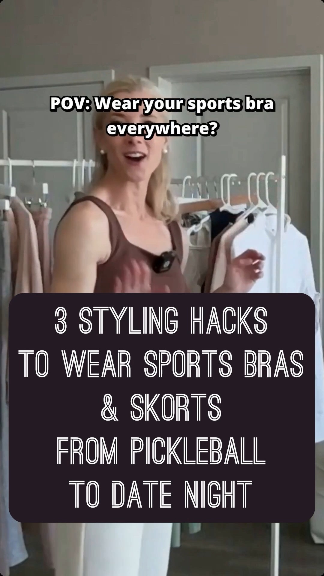 3 Styling Hacks To Wear Sports Bras And Skorts, Everywhere From Pickleball To a "Date Night Chic" Look! These sporty pieces don’t have to stay at the gym. With a few styling swaps, they work for errands, travel, and even casual nights out.
LTK Active | LTK Finds Under $50 | LTK GRWM
✨ Shop my LTK for sporty-chic outfits and comment for styling tips or product recommendations  

#LTK fitness goals accomplished in stylish lifestyle activewear for women 

#LTKgrwm #LTKfitnessgoals #LTKActive