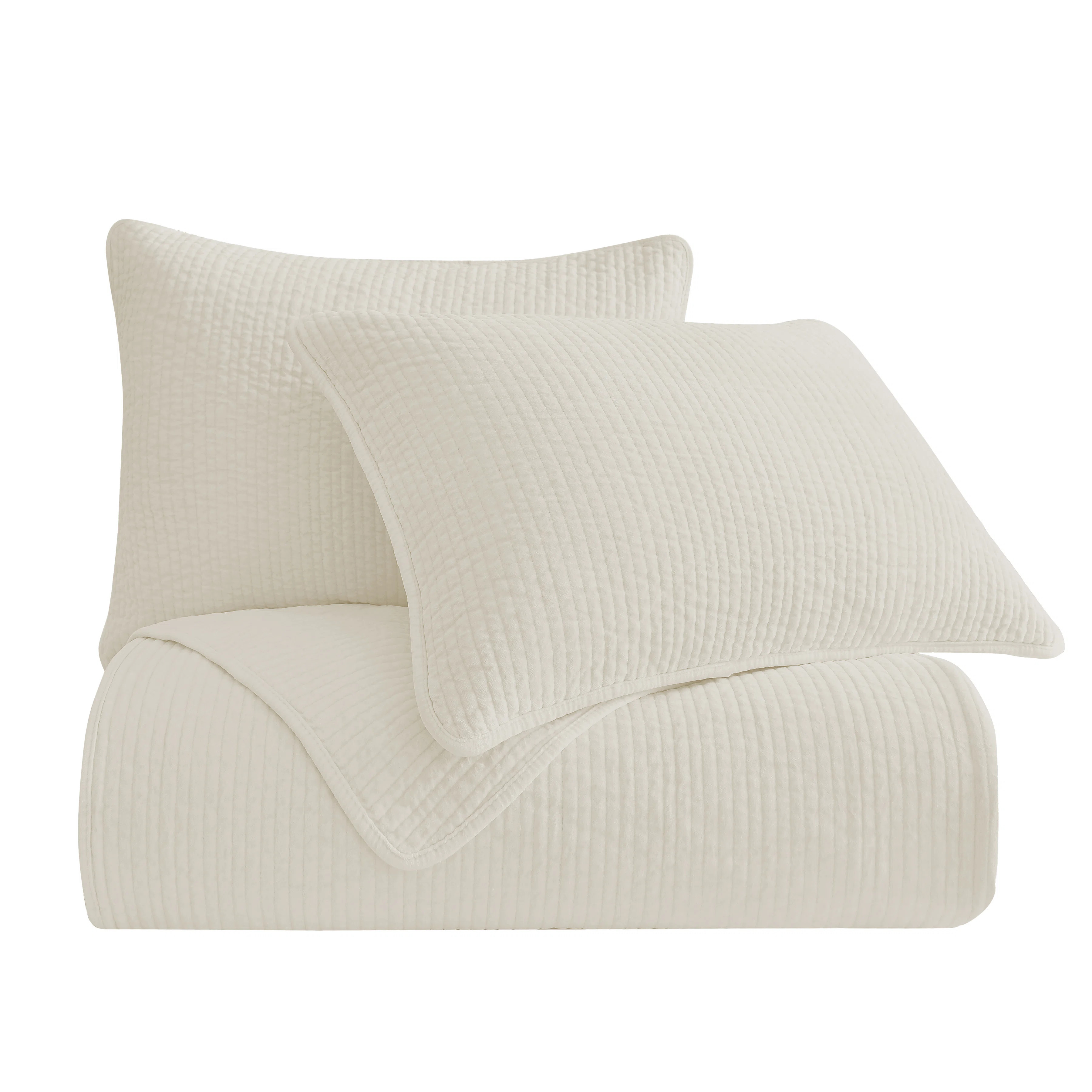 Stonewashed Cotton Velvet Modern Rustic Quilt Set | Joss & Main