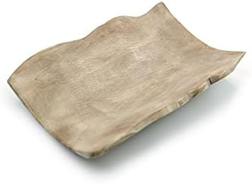 Rustic Farmhouse Decorative Dough Bowl for Home Decor, Handmade from Carved Natural Willow Wood, ... | Amazon (US)