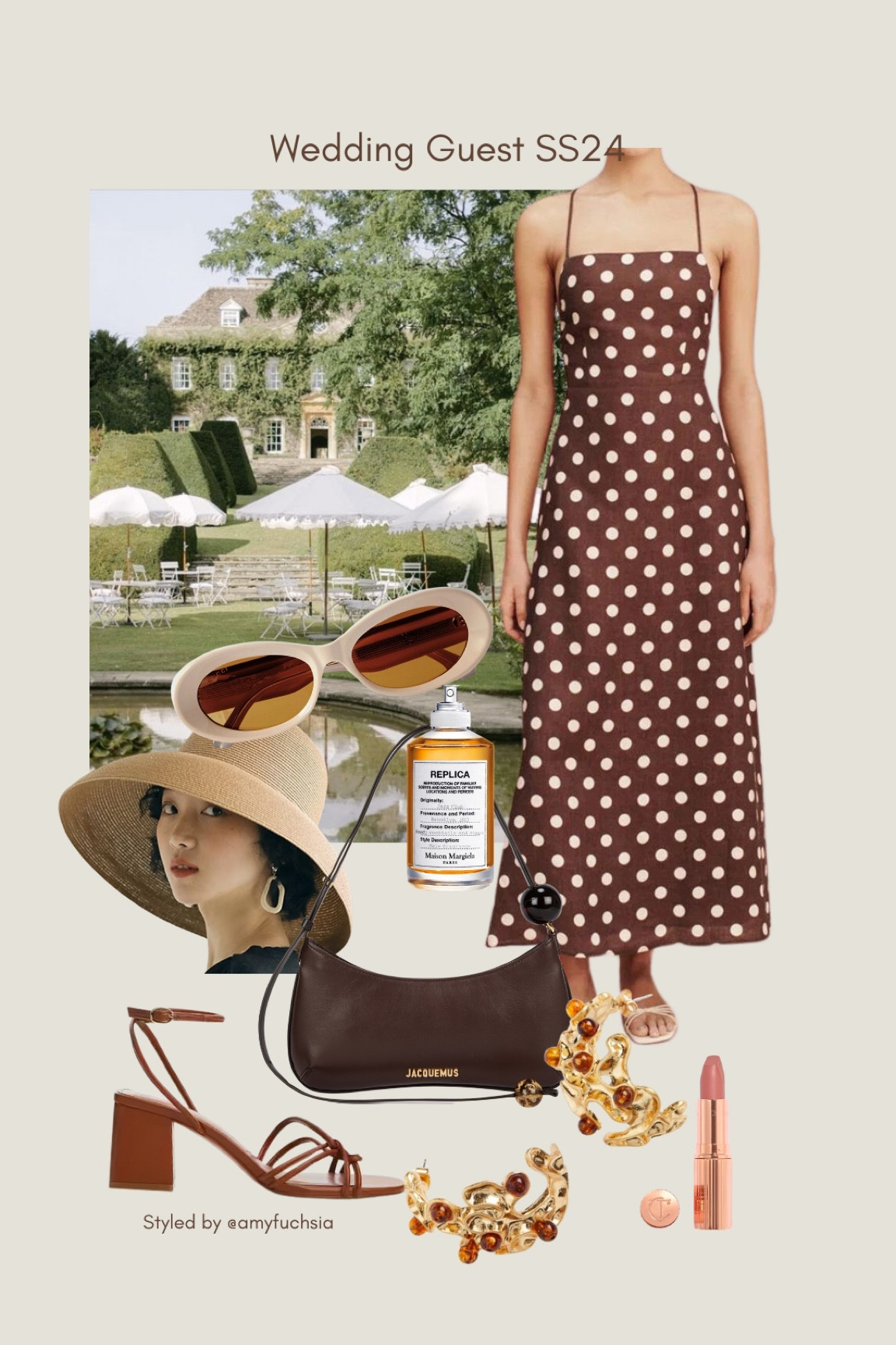 Wedding guest summer dress outfit polka dots 

#LTKwedding #LTKparties