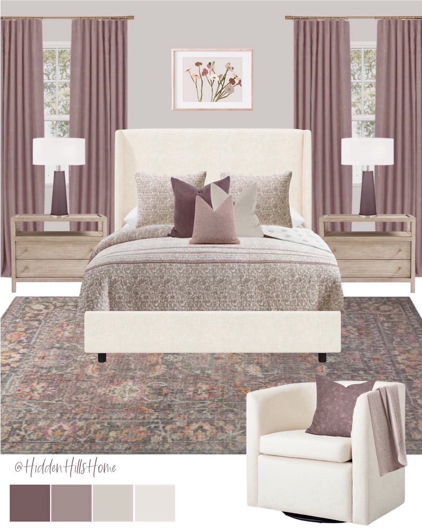 Girls bedroom decor ideas, teen girls room design, home decor, Purple girls bedroom mood board, girls room decor, teen bedroom, modern classic girls room, wall color is SWDestiny #teen 


#LTKHome #LTKKids #LTKSaleAlert