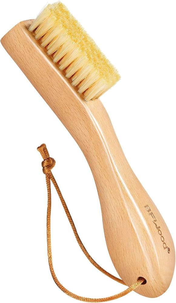 BFWood Laundry Stain Brush, Natural Soft Boar Bristles, Removes Tough Stains from Delicate Fabric... | Amazon (US)