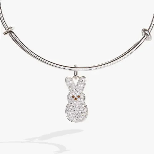 Alex and Ani Peeps® Pave Crystal Bunny Charm Bangle Bracelet in Silver at Nordstrom | Nordstrom