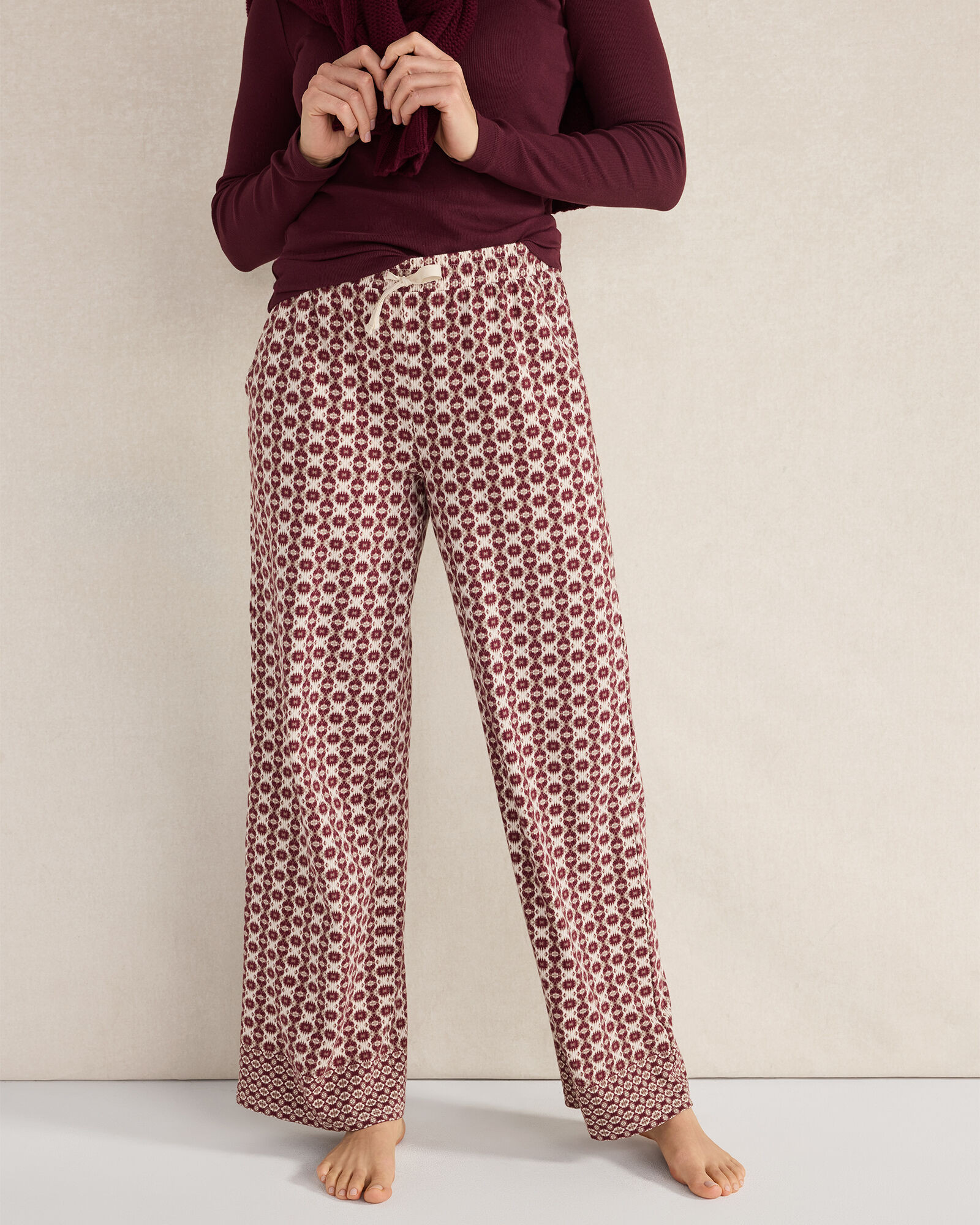 Organic Cotton Jersey Ikat Pajama Pants | Haven Well Within