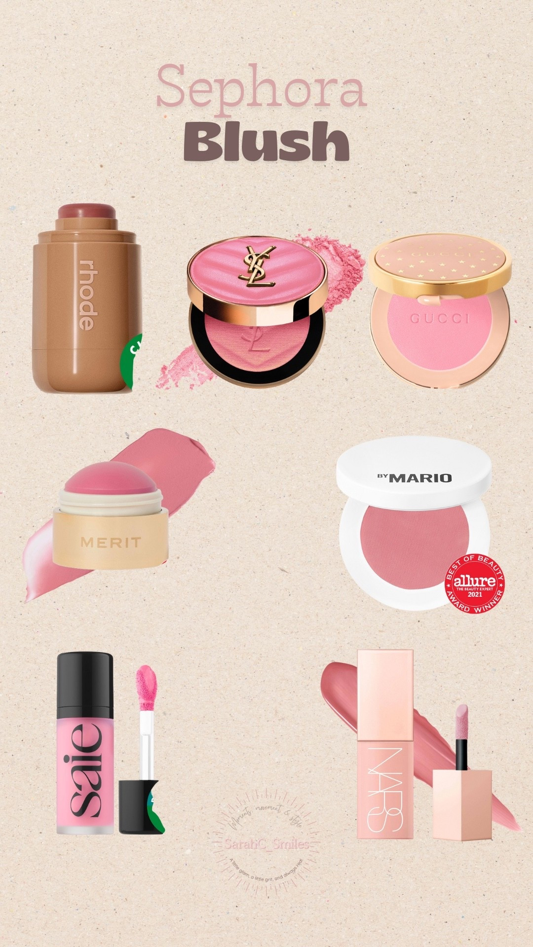 All blushaholics check in! My everyday go to is Rhode cream blush in Tan Lines and Piggy followed by either YSL or Gucci powder blush on top. This combo makes the prettiest color! Sephora is where I grab all my makeup needs.

#LTKBeauty #LTKmorningroutine #LTKFindsUnder100