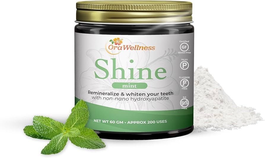 Shine Remineralizing Tooth Powder with Hydroxyapatite, Made in The USA, Fluoride Free Tooth Repai... | Amazon (US)