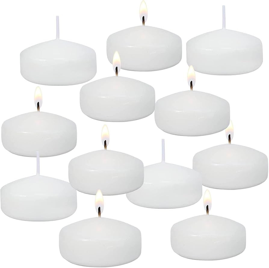 12 Pack 2 Inch Floating Candles for Centerpieces,White Small Floating Candles for Cylinder Vases,... | Amazon (US)