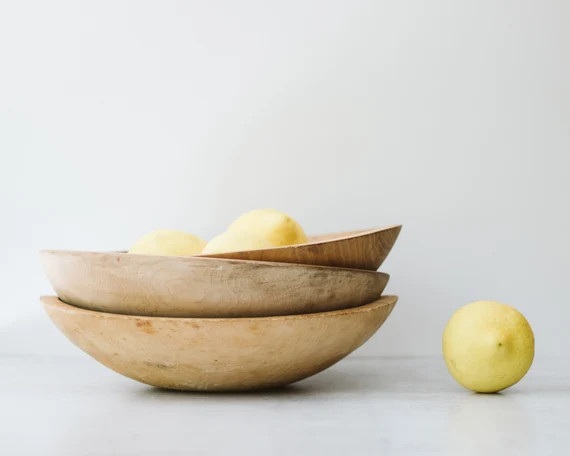 Assorted Antique Wooden Munising Dough Bowls  Modern | Etsy | Etsy (US)
