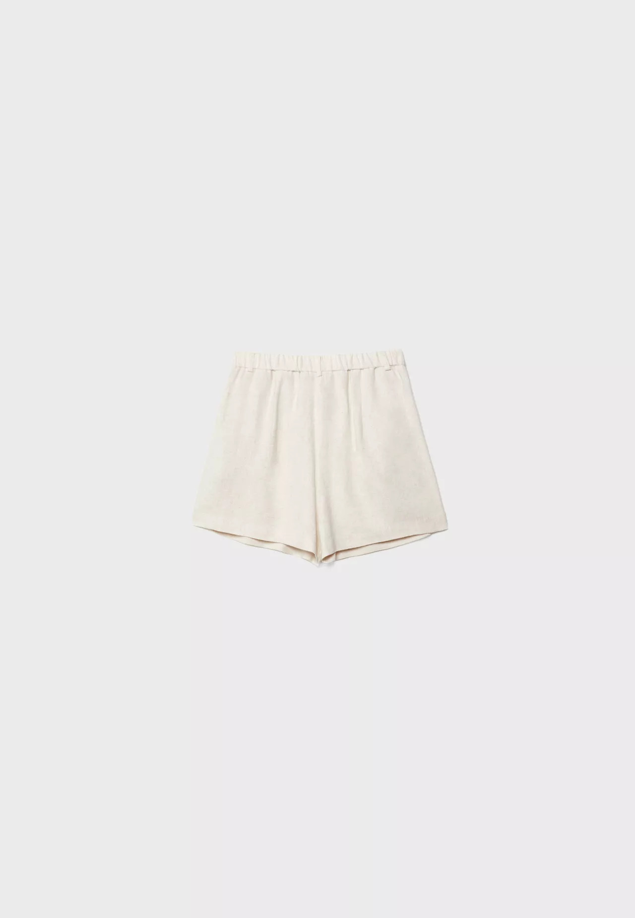 Loose pleated linen-blend shorts | Stradivarius (UK)