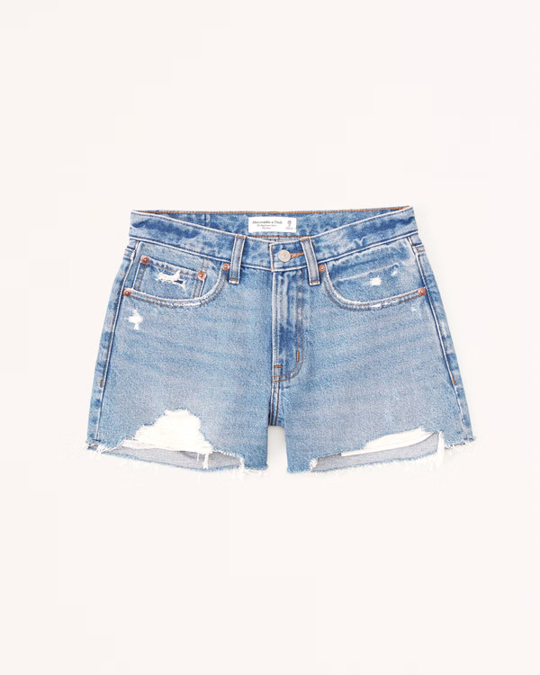 Women's Mid Rise Boyfriend Shorts | Women's | Abercrombie.com | Abercrombie & Fitch (US)
