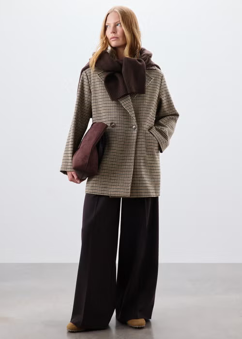 Brown Check Overcoat - 8 | Matalan UK | Matalan (UK)