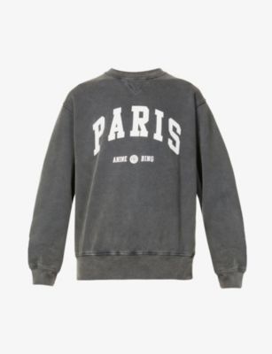ANINE BING Ramona brand-print organic-cotton jersey sweatshirt | Selfridges