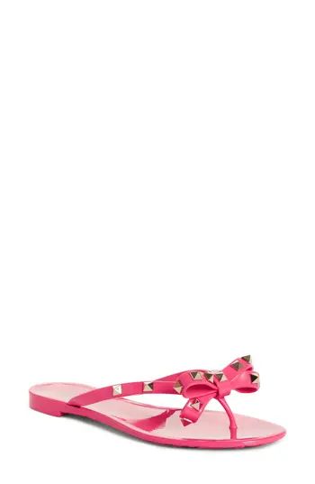 Women's Valentino Garavani 'Rockstud' Flip Flop, Size 10US / 40EU - Pink | Nordstrom
