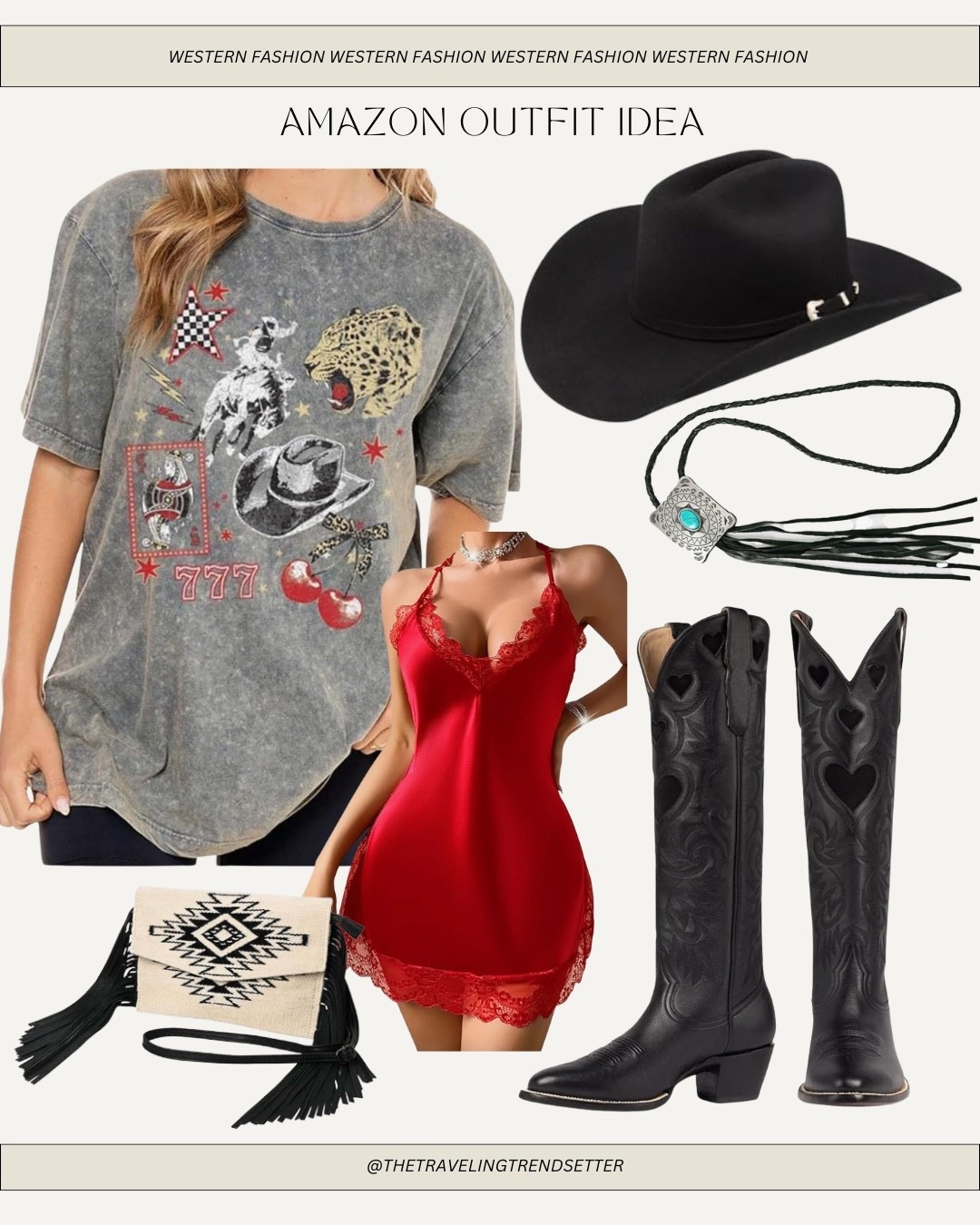Amazon fashion country concert outfit idea - oversized tee shirt with slip dress and cowboy boots - black cowgirl boots and black cowboy hat 

#LTKTravel #LTKootd #LTKFestival