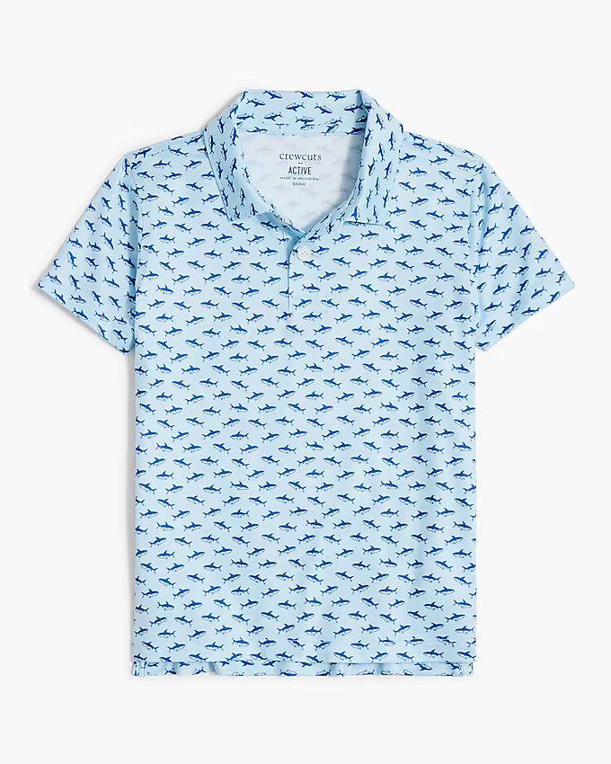 Boys' shark performance polo shirt | J.Crew Factory