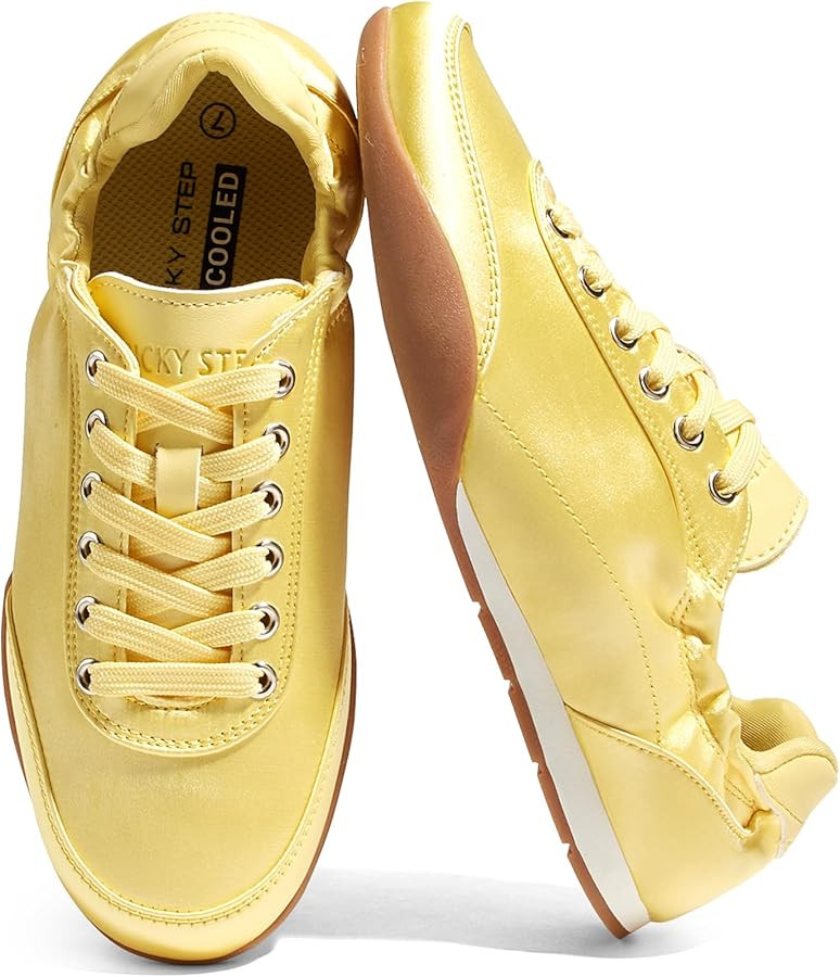 LUCKY STEP Women's Retro Fashion Sneakers - Ballet Casual Lightweight Walking Shoes - Comfortable... | Amazon (US)