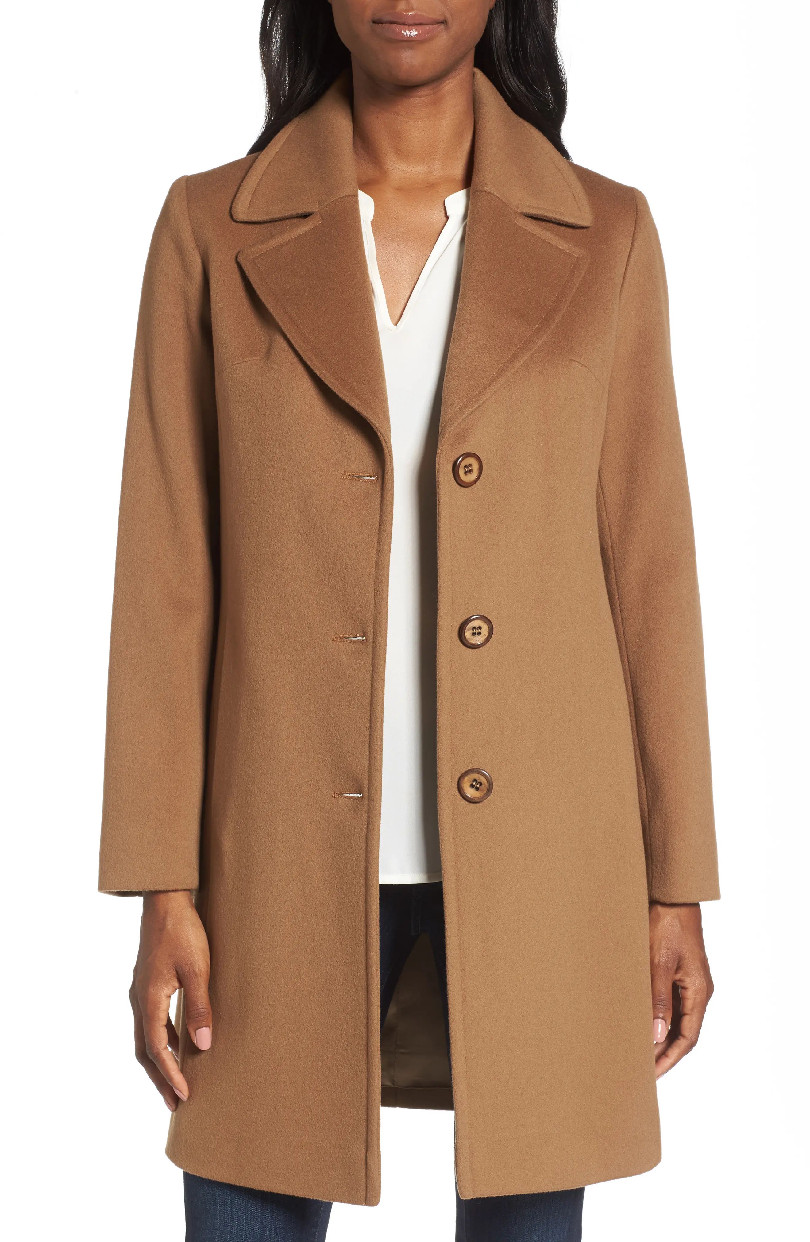 Notch Collar Wool Walking Coat | Nordstrom