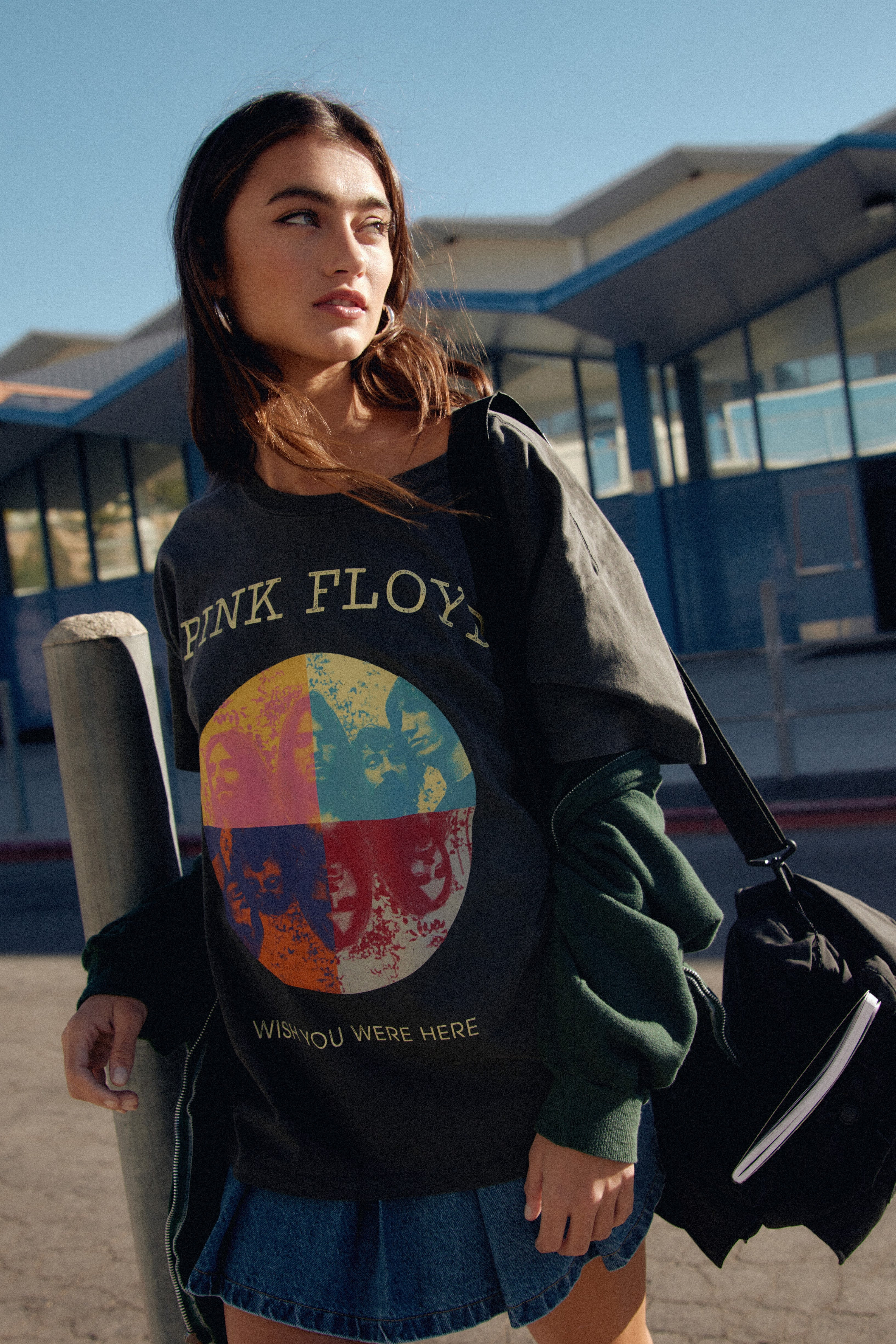 Pink Floyd Wish You Were Here Merch Tee in Pigment Black | Daydreamer