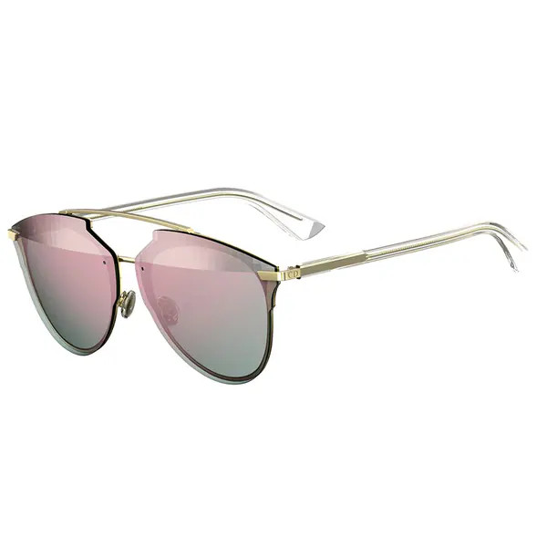 Dior Dior Reflected Prisim/S S5Z RG Gold Crystal Metal Aviator Rose Gold Prism Mirror Lens Sunglasses | Bed Bath & Beyond