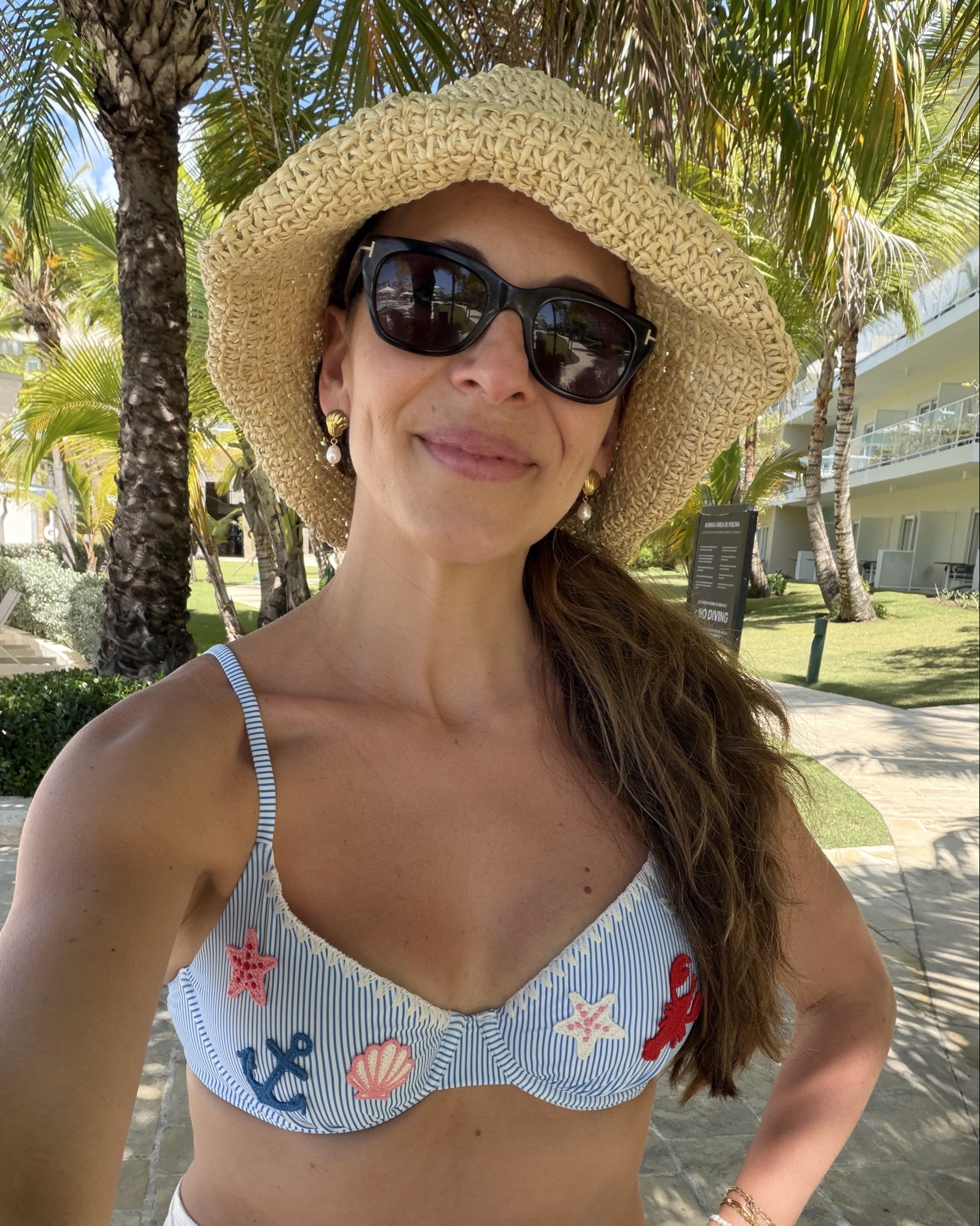Loving this sea themed bikini with anchor lobster seashell and more details on it! Coastal grandma at its finest 🐚 ⚓️ 🦞 
I found it on sale and it’s really well priced for the set under $50! Worn recently in the Dominican Republic 

#LTKSaleAlert #LTKTravel #LTKSwim