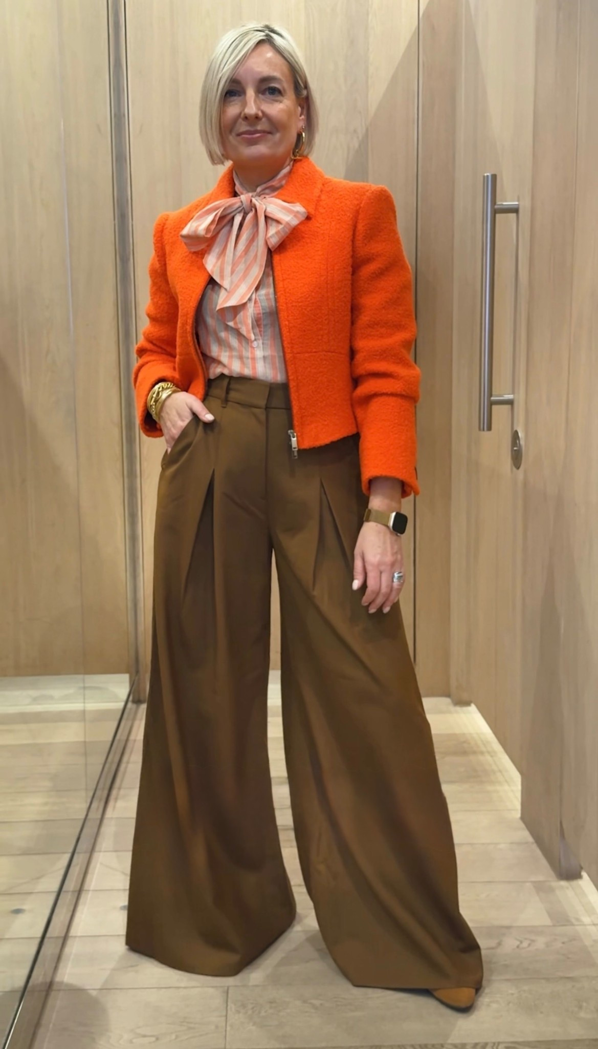 Always the best tailoring at Me+Em

I’m wearing size 10R in the trousers - they come up long, but the brand is now offering a SHORT length which would be fine on me with a flat shoe￼(I’m 5ft 5)