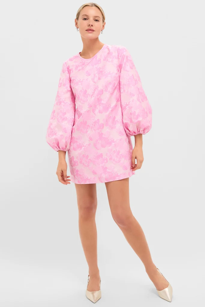 Pale Pink Jacquard Janie Mini Dress | Tuckernuck (US)