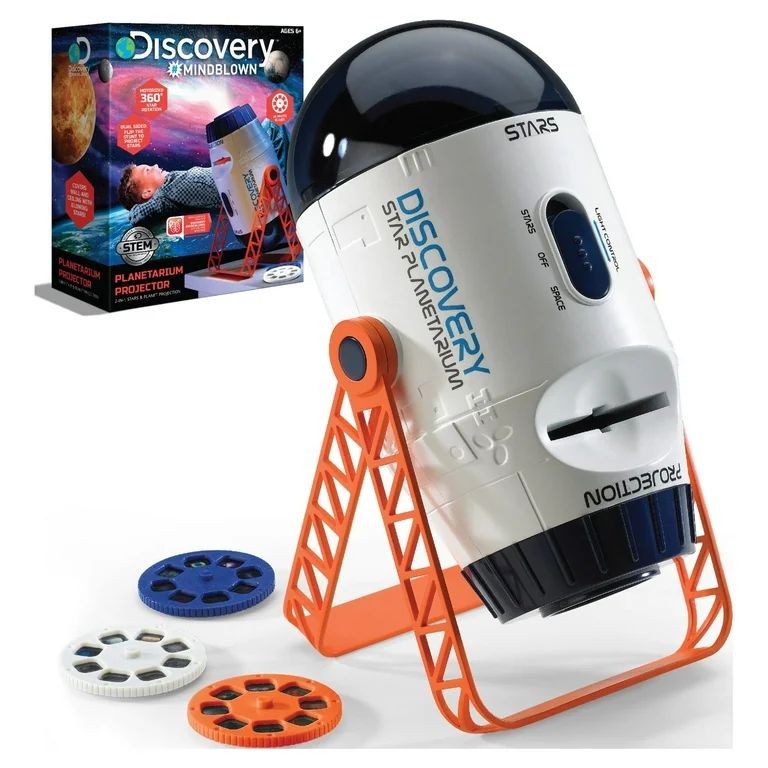 Discovery™ #Mindblown 2-in-1 Reversible Planetarium Space Projector for Children, White | Walmart (US)