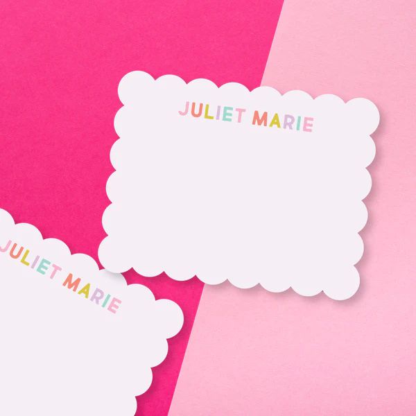 Personalized Scallop Stationery Pinks | Joy Creative Shop